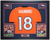 Peyton Manning Autographed & Framed Orange Denver Jersey Auto Fanatics Certified