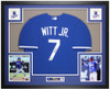 Bobby Witt Jr Autographed & Framed Blue Kansas City Jersey Auto Beckett Certified