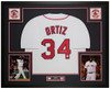 David Ortiz Autographed & Framed White Boston Jersey Auto JSA Certified