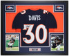 Terrell Davis Autographed & Framed Blue Denver Jersey Auto Beckett Certified