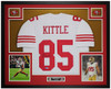 George Kittle Autographed & Framed White San Francisco Jersey Auto Beckett Certified