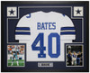 Bill Bates Autographed & Framed White Dallas Jersey Auto Beckett Certified