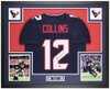 Nico Collins Autographed & Framed Blue Houston Jersey Auto Beckett Certified