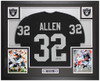 Marcus Allen Autographed & Framed Black Oakland Jersey Auto Beckett Certified