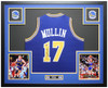 Chris Mullin Autographed & Framed Blue Golden State Jersey Auto Beckett Certified
