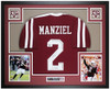 Johnny Manziel Autographed & Framed Maroon Texas A&M Jersey Auto Beckett Certified