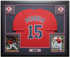 Dustin Pedroia Autographed & Framed Red Boston Jersey Auto JSA Certified