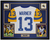 Kurt Warner Autographed & Framed White St. Louis Jersey Auto Beckett Certified