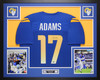 Davante Adams Autographed & Framed Blue Los Angeles Jersey Auto Beckett Certified