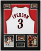 Allen Iverson Autographed & Framed White Philadelphia Jersey Auto Beckett Certified