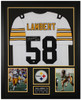 Jack Lambert Autographed & Framed White Pittsburgh Jersey Auto Beckett Certified