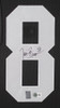 Tim Brown Autographed & Framed Brown Oakland Jersey Auto Beckett Certified