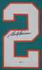 Bob Griese Autographed & Framed Teal Miami Jersey Auto Beckett Certified