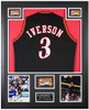 Allen Iverson Autographed & Framed Black Philadelphia Jersey Auto Beckett Certified