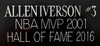 Allen Iverson Autographed & Framed Black Philadelphia Jersey Auto Beckett Certified