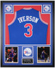 Allen Iverson Autographed & Framed Blue Philadelphia Jersey Auto Beckett Certified