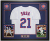 Sammy Sosa Autographed & Framed White Chicago Jersey Auto Beckett Certified