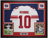 Eli Manning Autographed & Framed White New York Jersey Auto Fanatics Certified