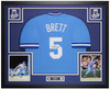 George Brett Autographed & Framed Blue Kansas City Jersey Auto JSA Certified