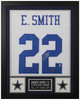 Emmitt Smith Autographed & Framed White Dallas Jersey Auto Beckett Certified