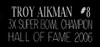 Troy Aikman Autographed & Framed White Dallas Jersey Auto Beckett Certified