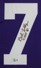 Bob Lilly Autographed & Framed Purple TCU Jersey Auto Beckett Certified