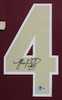 Luke Kuechly Autographed & Framed Maroon Boston College Jersey Auto Beckett Certified