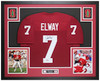 John Elway Autographed & Framed Maroon Stanford Jersey Auto Beckett Certified