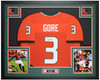 Frank Gore Autographed & Framed Orange Miami Jersey Auto JSA Certified