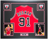 Dennis Rodman Autographed & Framed Red Chicago Jersey Auto JSA Certified