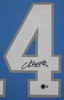 Amon-Ra St Brown Autographed & Framed Blue Detroit Jersey Auto Beckett Certified