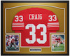 Roger Craig Autographed & Framed Red San Francisco Jersey Auto Beckett Certified