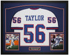 Lawrence Taylor Autographed & Framed White New York Jersey Auto Beckett Certified