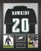 Brian Dawkins Autographed & Framed Black Philadelphia Jersey Auto Beckett Certified
