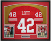 Ronnie Lott Autographed & Framed Red San Francisco Jersey Auto Beckett Certified