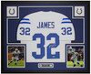 Edgerrin James Autographed & Framed White Indianapolis Jersey Auto Beckett Certified