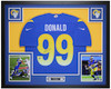 Aaron Donald Autographed & Framed Blue Los Angeles Jersey Auto Beckett Certified