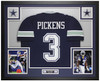 George Pickens Autographed & Framed Blue Dallas Jersey Auto JSA Certified