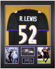 Ray Lewis Autographed & Framed Black Baltimore Jersey Auto Beckett Certified