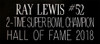 Ray Lewis Autographed & Framed Black Baltimore Jersey Auto Beckett Certified