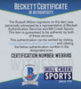 Russell Wilson Autographed & Framed Blue Seattle Jersey Auto Beckett Certified