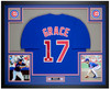 Mark Grace Autographed & Framed Blue Chicago Jersey Auto JSA Certified