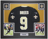 Drew Brees Autographed & Framed Black New Orleans Jersey Auto Beckett Certified