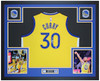 Steph Curry Autographed & Framed Yellow Golden State Jersey Auto Beckett LOA Certified