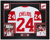 Chris Chelios Autographed & Framed White Detroit Jersey Auto Beckett Certified