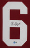 Baker Mayfield Autographed & Framed Maroon Oklahoma Jersey Auto Beckett Certified