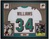 Ricky Williams Autographed & Framed White Miami Jersey Auto Beckett Certified