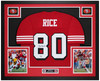 Jerry Rice Autographed & Framed Red San Francisco Jersey Auto Fanatics Certified