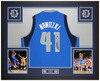 Dirk Nowitzki Autographed & Framed Blue Dallas Jersey Auto Fanatics Certified