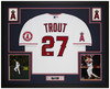 Mike Trout Autographed & Framed White Los Angeles Jersey Auto MLB Certified